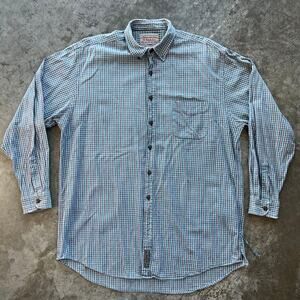 Vtg 90s Abercrombie & Fitch The Original Big Shirt - Distressed Grunge Plaid L